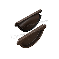 Заглушка желоба МЕТАЛЛ ПРОФИЛЬ Foramina Freeze D125 DarkBrown