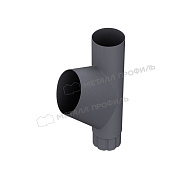 Тройник трубы МЕТАЛЛ ПРОФИЛЬ Foramina PUR D100 Grey