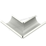 Угол желоба наружный МЕТАЛЛ ПРОФИЛЬ Foramina PUR D150 Ral 9010